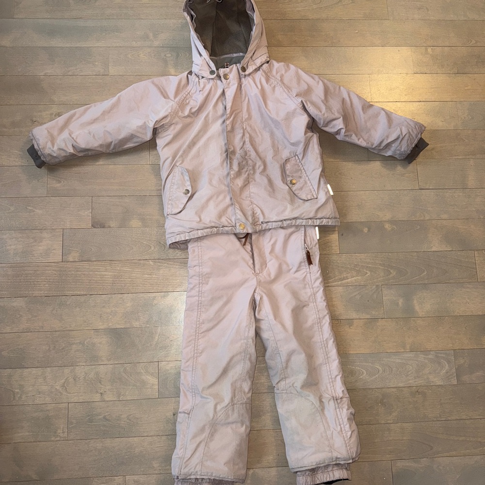 Mini A Ture Pink and Tan Snowsuit